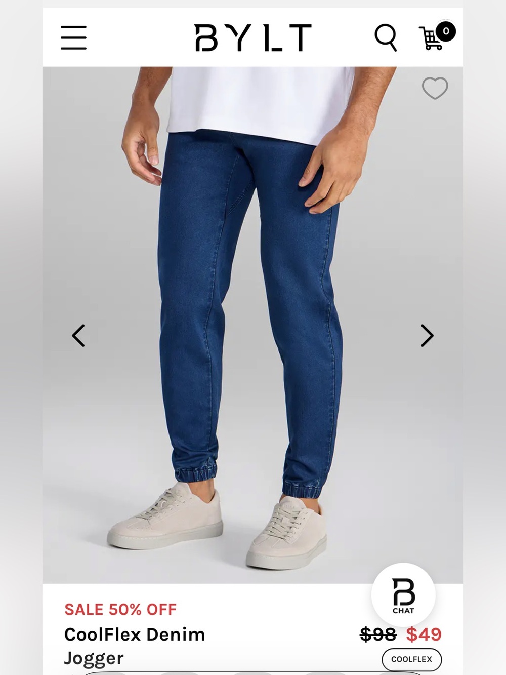 BYLT Basics CoolFlex Denim Jogger - Washed Navy